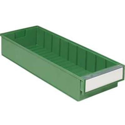 Ladebox TRESTON BiOX 5020, 5,3 l, temperatuur- en chemicaliënbestendig, etiket en beschermkap, B 186 x D 500 x D 82 mm, bioplastic, groen