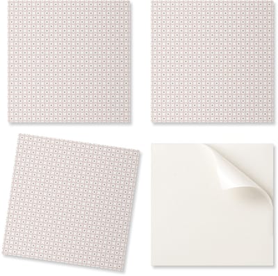 Verpakking met vinyltegels, eenvoudig te installeren, patroon met cirkels in een raster, 20x20x20 cm