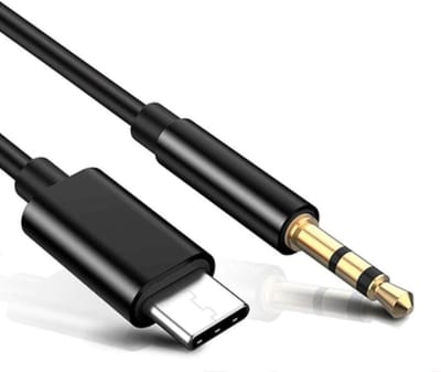 Zox Aux kabel USB-C naar Headphone Jack Audio Aux Kabel - usb c naar Aux Auto Kabel - 3.5 mm - 1 Meter - Zwart Wit / samsung / Huawei /