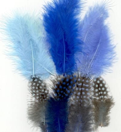 Vaessen Creative Marabou - feathers & guinea fowl - 5-13cm - Boy