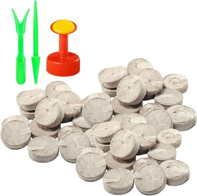 Grondtabletten 100 Stuks - Zaailing Starter Pellets - Binnen En Buiten Tuinieren - Compact En Uitzettend - 30 Millimeter