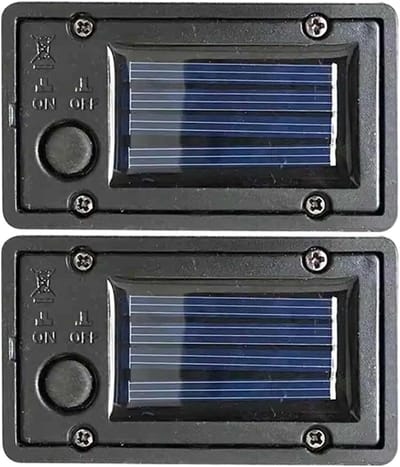 Batterijbox Zonne-energie - Universele Accubox - Tuinverlichting Repareren - Automatische Schemer-tot-Dageraad - 2 Stuks - Zwart
