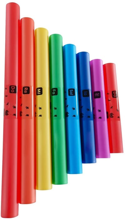 Dailygoods - Muzikale klankbuis set 8 stuks muzikale klankbuis kleurrijke set 8 tonen geluidsbuis percussie-instrument verjaardagscadeau muzikale klankbuis kit voor collectieve prestaties thuis klaslokaal