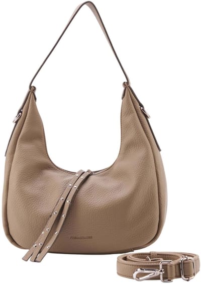 FREDsBRUDER Schoudertas Feel Wild Midi Hobo Soft Toffee Taupe
