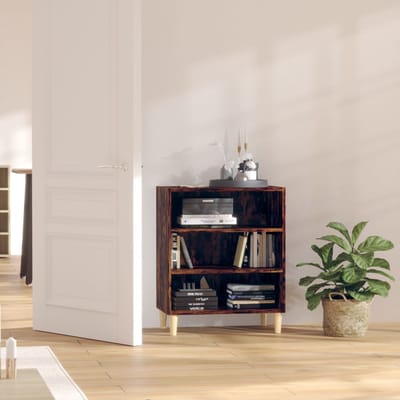vidaXL - Dressoir - 57x35x70 - cm - bewerkt - hout - gerookt - eikenkleurig