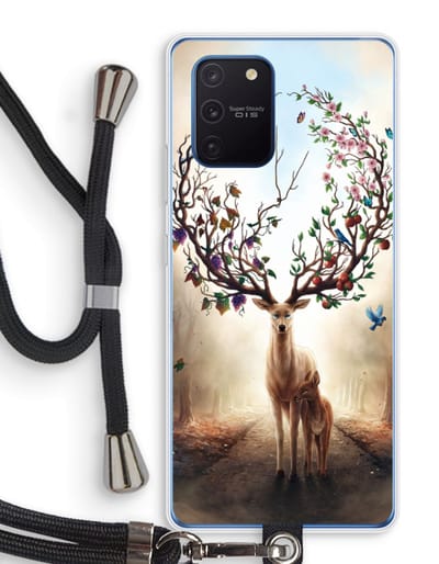 Case Company® - Hoesje met koord geschikt voor Samsung Galaxy Note 10 Lite hoesje met Koord - Seasons Change - Telefoonhoesje met Zwart Koord - Bescherming aan alle Kanten en Over de Schermrand