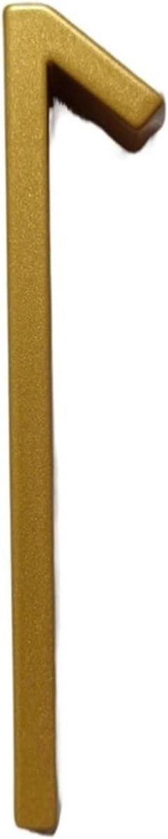 Huisnummer Goud - Adresbord Modern - Huis Herkenbaar Maken - Drijvend Ontwerp - 125mm Hoog - Goudkleurig