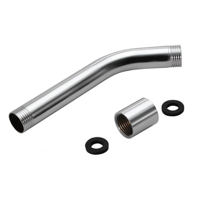 Dailygoods- Douchearm Verlenging Roestvrij Staal - Wandgemonteerd Verlengstuk - Handdouchekopverlenger - Badkamerdouche-accessoire - 16,5 cm - Hoogwaardige Chromen Afwerking - Douchekop Verlenger