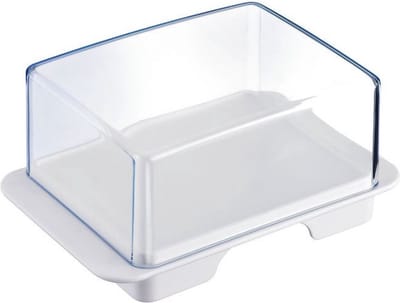 Westmark Exclusiv boterschaaltje uit kunststof wit 14.3x9.4x6.4cm
