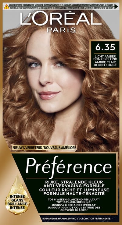 L'Oréal Paris Préférence Classic Donker Goud Mahonieblond 6.35 - Permanente Haarkleuring