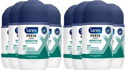 Sanex Deo Roller Men - Dermo Sensitive 48H - 8 x 50 ml - Voordeelverpakking