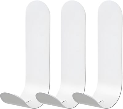 Allecto - Zelfklevende Haken - Sterke Haken - Geen Gaten Boren - Wit - Muurhaken - Geschikt voor Badkamer en Keuken - 3 Stuks