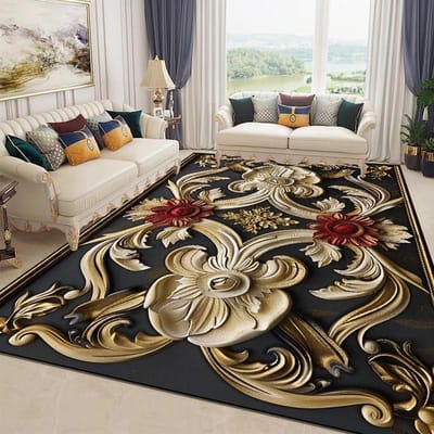3D Prachtig Bloementapijt voor Woonkamer Luxe Huis Slaapkamer Decor Grote Oppervlakte Zachte Vloerkleden Antislip Garderobe Vloermatten Wasbaar 80*120cm