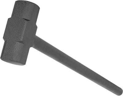 Gorilla Sports Gewichthamer - Sledge Hammer - Fitnesshamer - Gietijzer met rubber coating - 12 kg