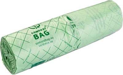 Composteerbare afvalzakjes – 35L – Biologisch afbreekbaar – Europees gecertificeerd – Biobased materiaal