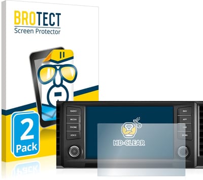 BROTECT - Screenprotector voor Seat Ateca 2016 Media System Plus 8" 2016 - Folie Beschermfolie transparant 2 Stuks