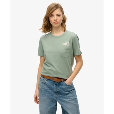 Superdry Psychic Readings T-shirt met Relaxte Pasvorm Light Blue Grootte: 36