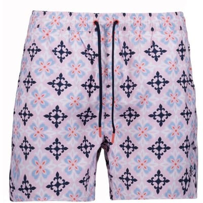 Ragman Swim Short Abstract Tiles Pattern Rosa-Multi / male