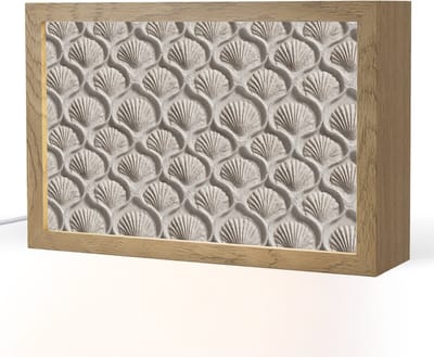 Tafellamp 30x20 cm - LED lamp - Zand - Schelpenvorm - Grijs - Decoratieve tafellampen - Dimbaar - Tafellampje slaapkamer - Woonkamer binnen