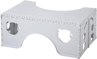Toiletkruk Opvouwbaar - Poepkruk Hurkstoel - Badkamer Hulpstuk - Ergonomisch Hurkmodel - Universeel - Grijs