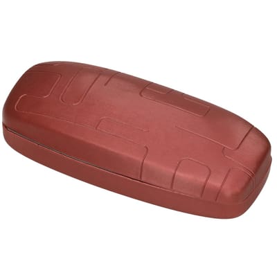 Harde brillenkoker - bordeaux rood - 15,5 cm - kunststof - leesbrillen/zonnebrillen koker - brilkoker