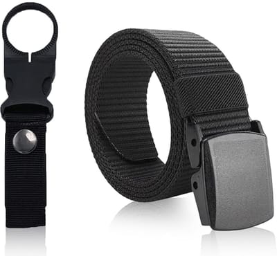 Cosensi- Werkriem Verstelbaar - Nylon Werkriem - Riem Heren - Riem zonder Gaten - Waterflesclip - Eén Maat 130 cm x 38 mm