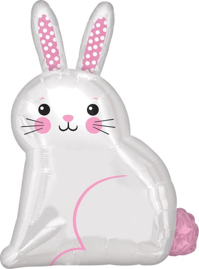 Folieballon Konijn Ballon Bunny 55 Cm Folie Wit Amscan