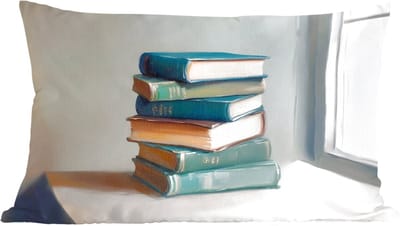 Sierkussens - Kussentjes Woonkamer - 60x40 cm - Stapel - Boeken - Groen - Daglicht
