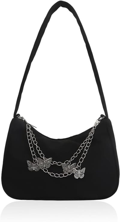 Stijlvolle Retro Schoudertas voor Dames, Kleine Handtas voor Meisjes, Ideaal voor Dagelijks Gebruik en Mini Opslag, Zwart