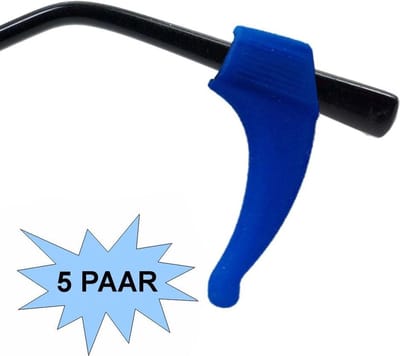 Fako Bijoux - Anti-slip Oorhaakjes - Brilhaakjes - Siliconen - Blauw - 5 Paar