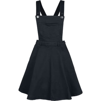 Hell Bunny - Rockabilly Midi-jurk - Dakota Pinafore Dress - XS tot 4XL - voor Vrouwen - zwart
