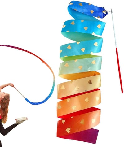 Gymnastiek Lint - Danslint Streamer - Artistieke Dans - Zijde en Glasvezel - 2 Meter - Veelkleurig