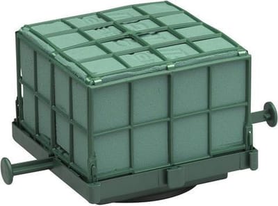 Oasis® Steekschuim Autocorso - Decoratiehouder met zuignapsysteem - 11x11x9 cm
