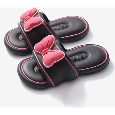 Sandales Pantoufles à Nœud Papillon, Été Femme Mignon Mode Vêtements d'Extérieur Semelle Épaisse Antidérapantes Pantoufles d'Intérieur Maison 40-41 [Suitable for 39-40] gray