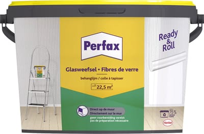 Perfax Ready&Roll Glasweefsel Behanglijm 4.5 kg | De Ultieme Oplossing voor Glasweefselbehang | Glasweefsellijm met Eenvoudige Toepassing | Transparante Behanglijm voor Duurzame Hechting