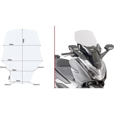 Scooter voorruit Givi Honda Forza 125 ABS (2015 à 2019) / 300 (2019)