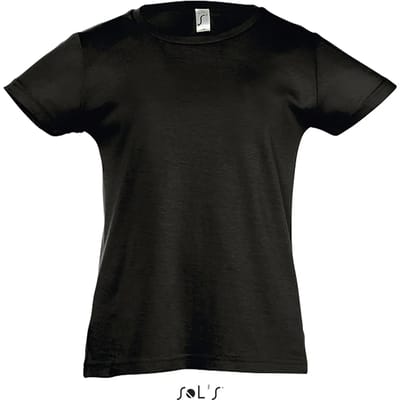 SOL'S Kids´ T-Shirt Girlie Cherry L225K - Deep Black - 2 years (86/94)
