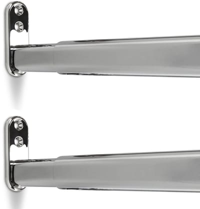 2 x Kaststang 600-900 mm, uitschuifbaar, chroom, ovaal