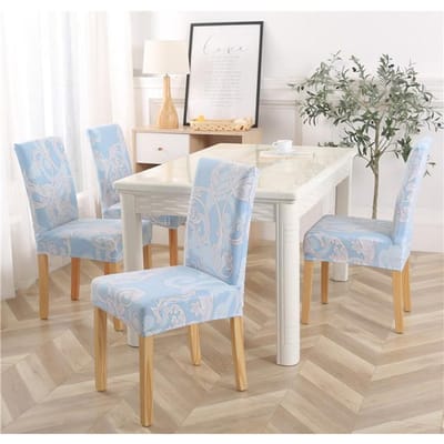 Housse de chaise en Spandex, élastique, extensible, pour salle à manger, imprimé Floral, multifonction, universelle, universelle 1piece gray