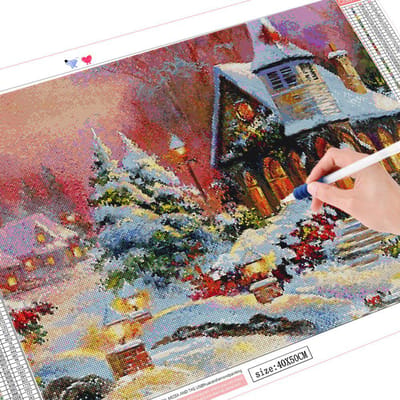 Volledige boor diamant borduurwerk huis 5D Diamond schilderij landschap Strass Kit Cross Stitch Decor voor thuis stickers Full Square 20X30CM