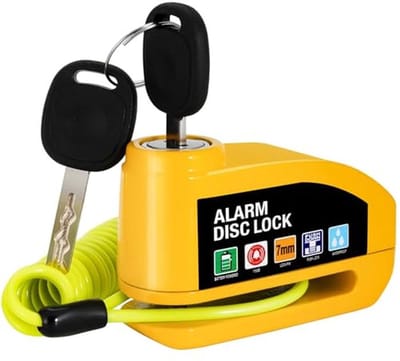 Motorfiets Alarm - Schijfrem Slot - Diefstal Beveiliging - 110db Geluidssignaal - 9.5 cm - Zwart