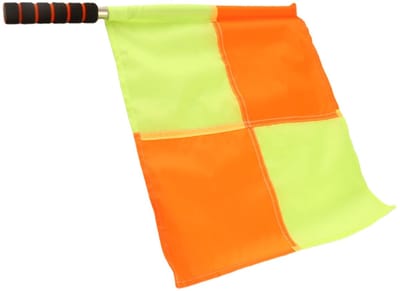 JHUBERS- Scheidsrechtersvlag 2 Stuks - Opbergtas - Waterdicht - Roestvrij Staal - Antislip Handvat - Duurzaam Gebruik - Scheidsrechtersvlaggen