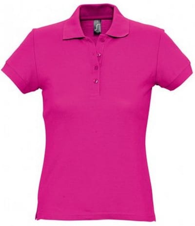 SOLS Dames/dames Passion Pique Poloshirt met korte mouwen (Fuchsia) Maat S