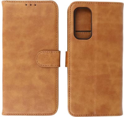 OnePlus Nord 2 5G Hoesje - Book Case Telefoonhoesje - Kaarthouder Portemonnee Hoesje - Wallet Case - Bruin
