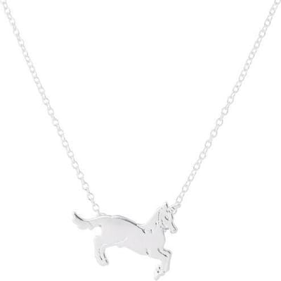 24/7 Jewelry Collection Eenhoorn Ketting - Zilverkleurig