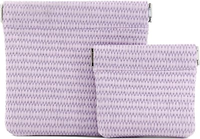 Maandverband zakjes - Hygiëne tasjes - Persoonlijke hygiëne - Ritssluiting ontwerp - 2 stuks - Paars