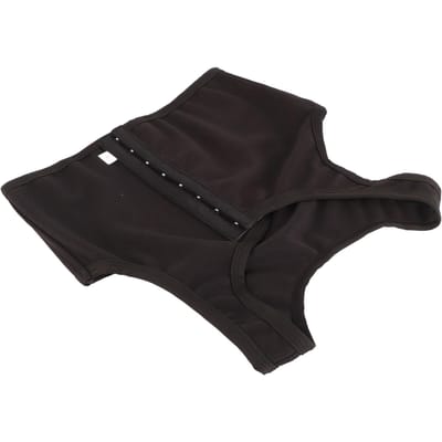Serre-poitrine Design à Crochet Avant Respirant Confortable Boucle Réglable Épaississement Polyester Soutien-gorge de Maintien Poitrine pour M noir