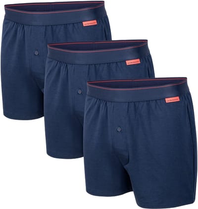 Undiemeister Losse Boxershort Heren - Storm Cloud (Donker blauw) - 3-Pack - Tencel - Zijdezacht - Ademend - Anti-Bacterieel & Naadloos Ondergoed - Premium Onderbroeken Heren - Maat S