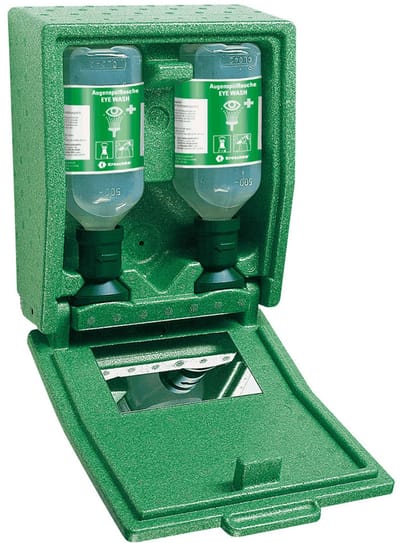 Plum wandbox oogspoelstation met 500 ml oogspoeling Niet verwarmd