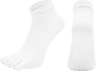 Without Lemon - Yoga Sokken - Antislip - Teensokken - Pilates - Sporten - Elastic - Comfort - One Size (Maat 36-41) - Wit